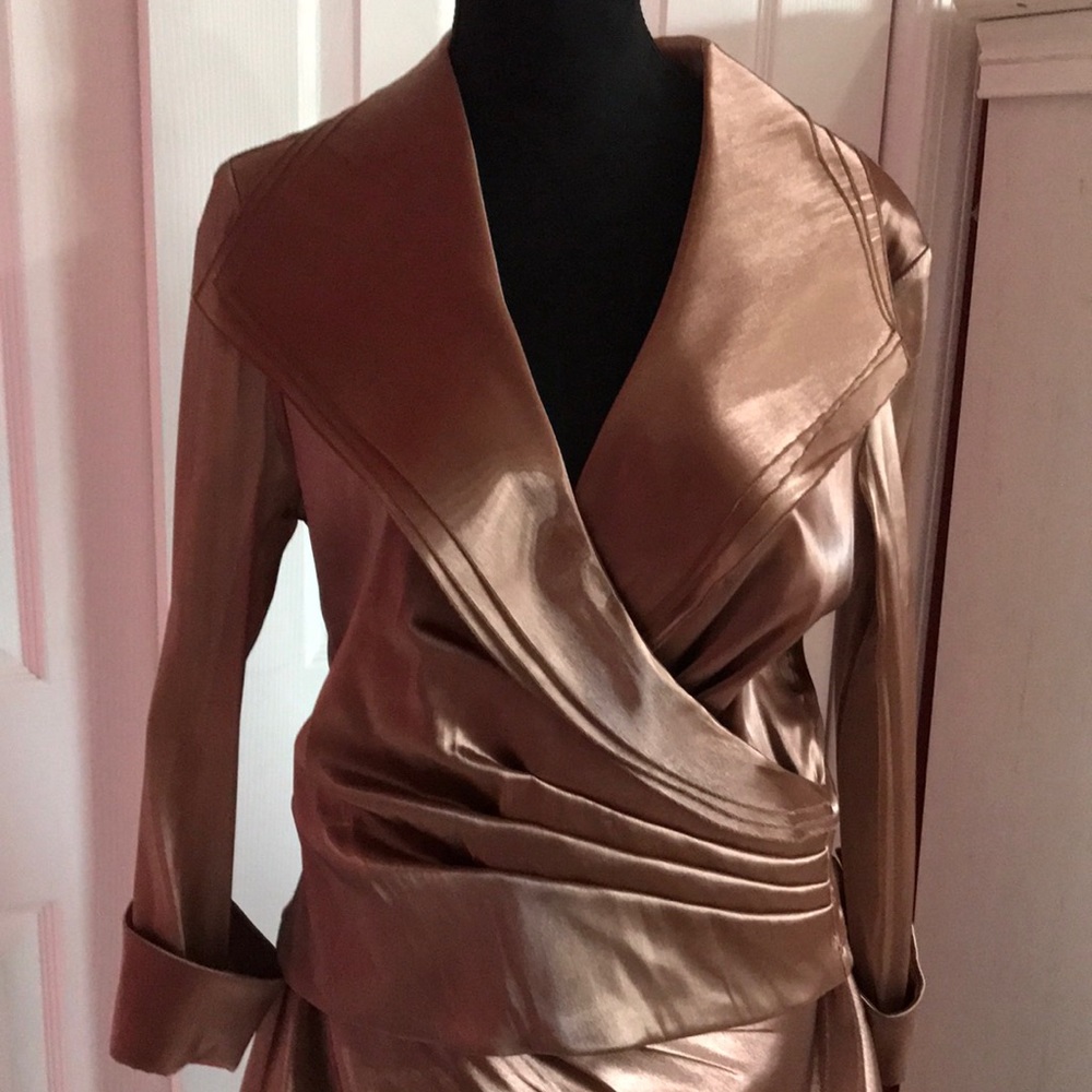 Elegant dark champagne, shimmery ,mother of the bride/groom, party dress.